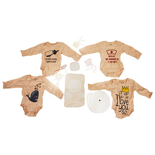 Набор для младенца Боди Розовый 9-12 месяцев (4 шт)