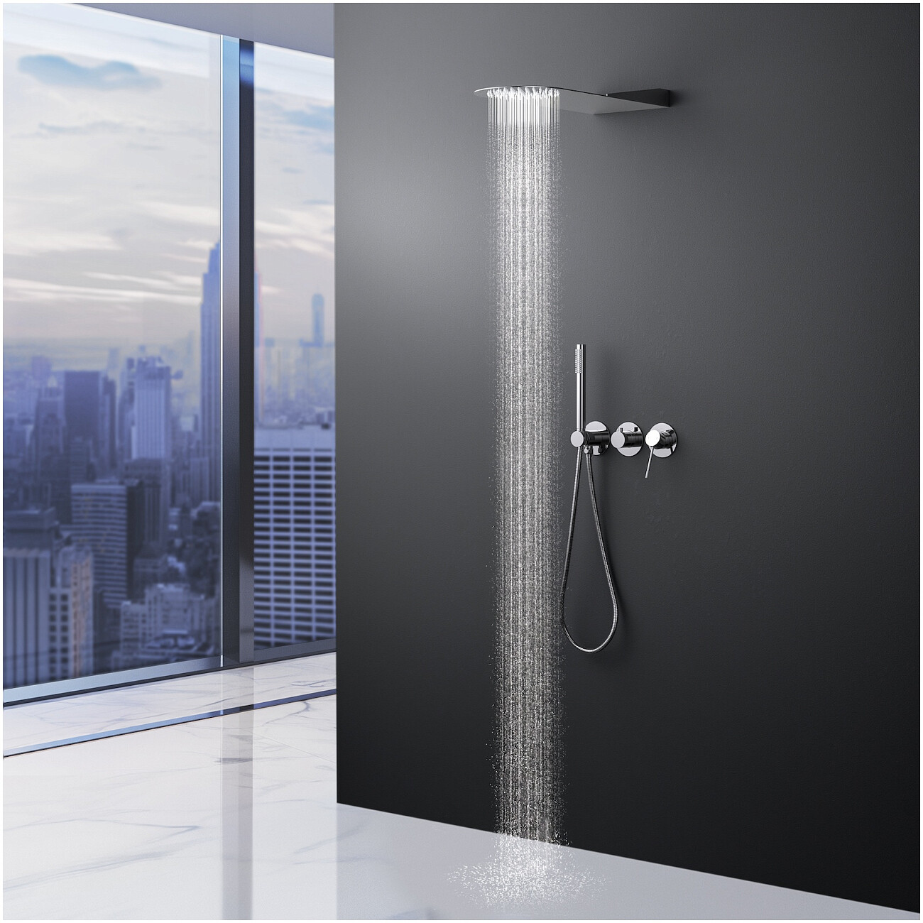 Душевой комплект встраиваемый с верхним душем хром Timo Saona SX-2340-00SM - изображение 3