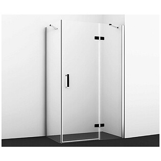 Душевой уголок прямоугольный 120х90 см хром Wasserkraft Aller 10H07RBLACK MATT