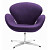 Кресло дизайнерское фиолетовое, шерсть Swan Chair