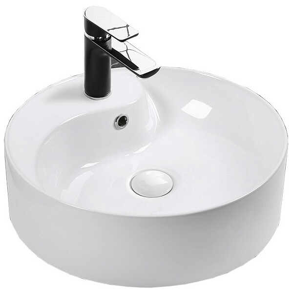 Раковина накладная фарфоровая круглая 47 см белая Cerutti SPA CR7009W - изображение 1
