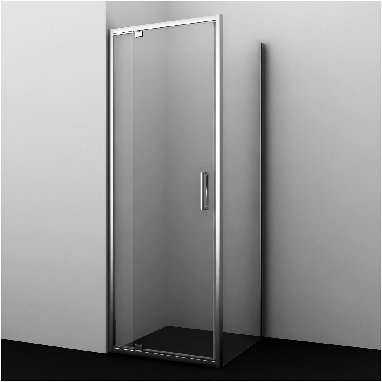 Душевой уголок прямоугольный 90х80 см хром Wasserkraft Berkel 48P20 - изображение 3