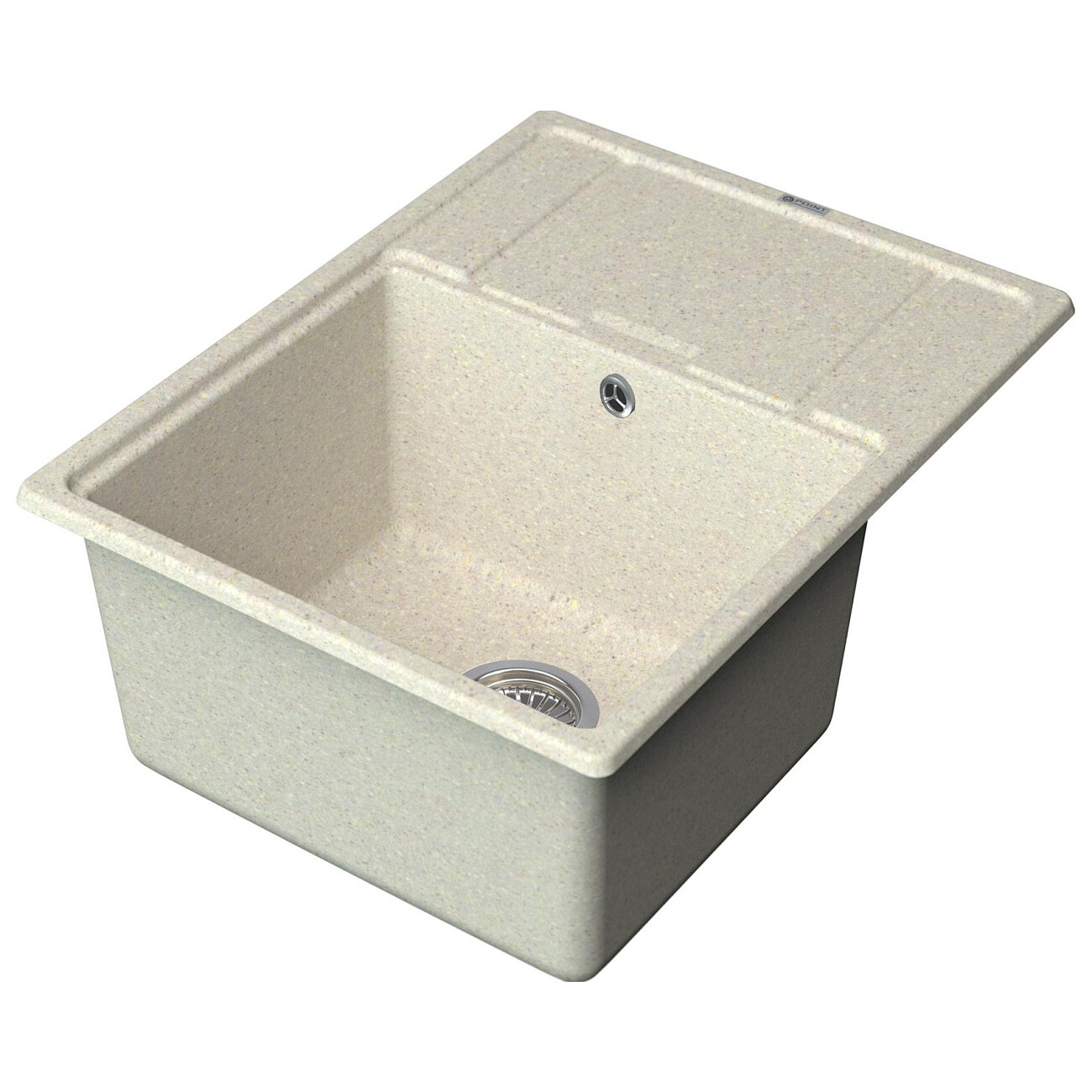 Мойка кухонная кварцевая прямоугольная бежевая Point "Стил 65" PN3009BG - изображение 2