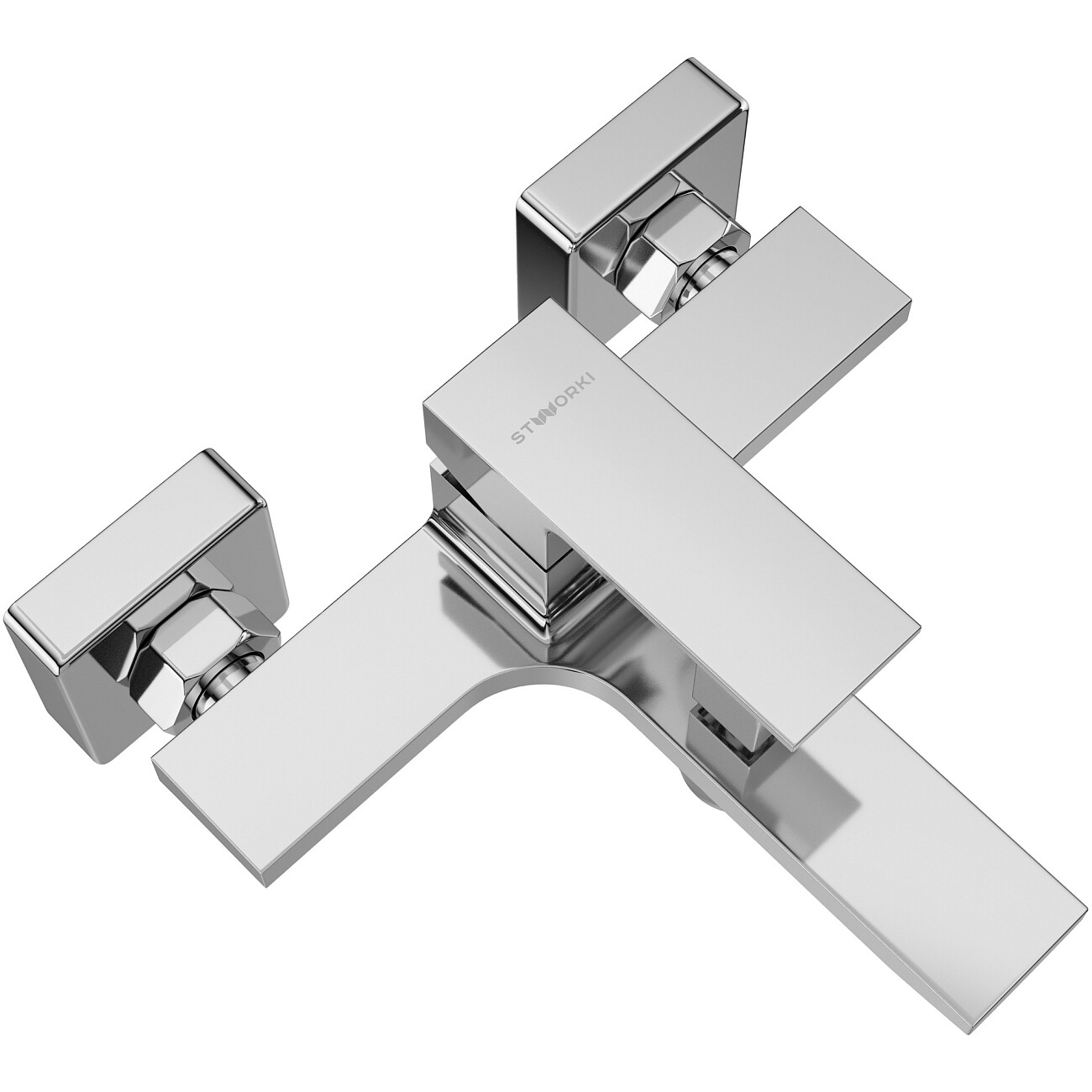 Смеситель для ванны с душем настенный хром Stworki "Карлстад" S35100CR - изображение 7