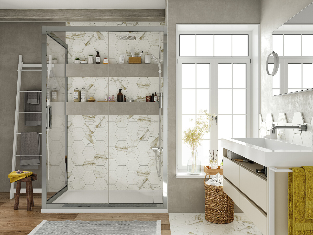 Душевой уголок 160х90 см хром глянец, прозрачное стекло Stworki "Эстерсунд" - изображение 2