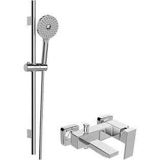 Душевой комплект хром Stworki &quot;Хельсинки&quot; S178014-2B02-3 со смесителем &quot;Флом&quot; HDA4603Y