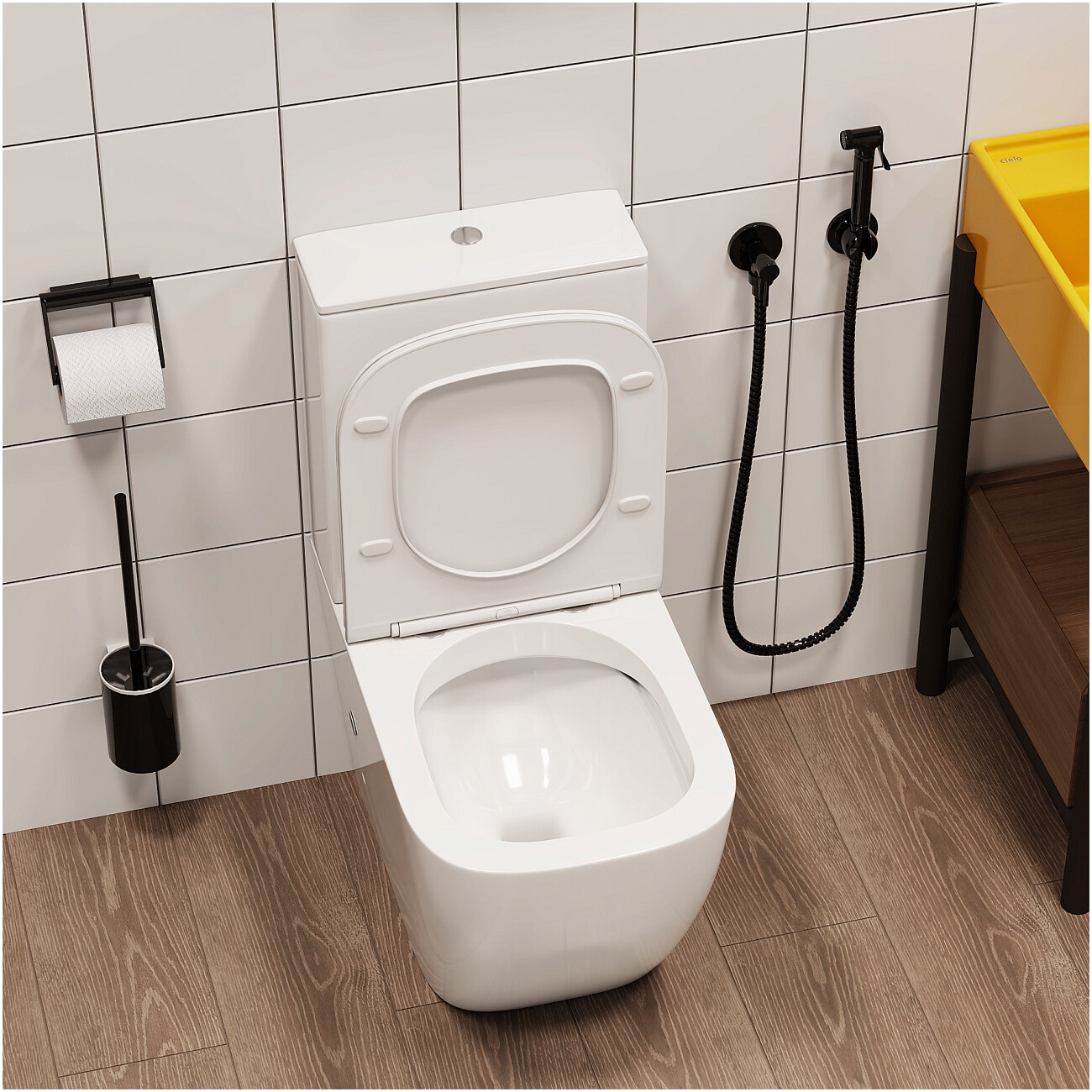 Унитаз напольный безободковый с сиденьем белый Cerutti SPA Mimi CT8707 - изображение 11