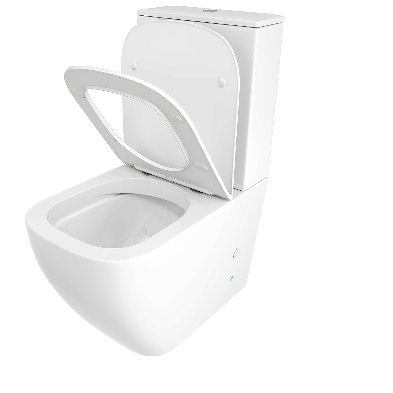 Унитаз напольный безободковый с сиденьем белый Cerutti SPA Mimi CT8707 - изображение 5