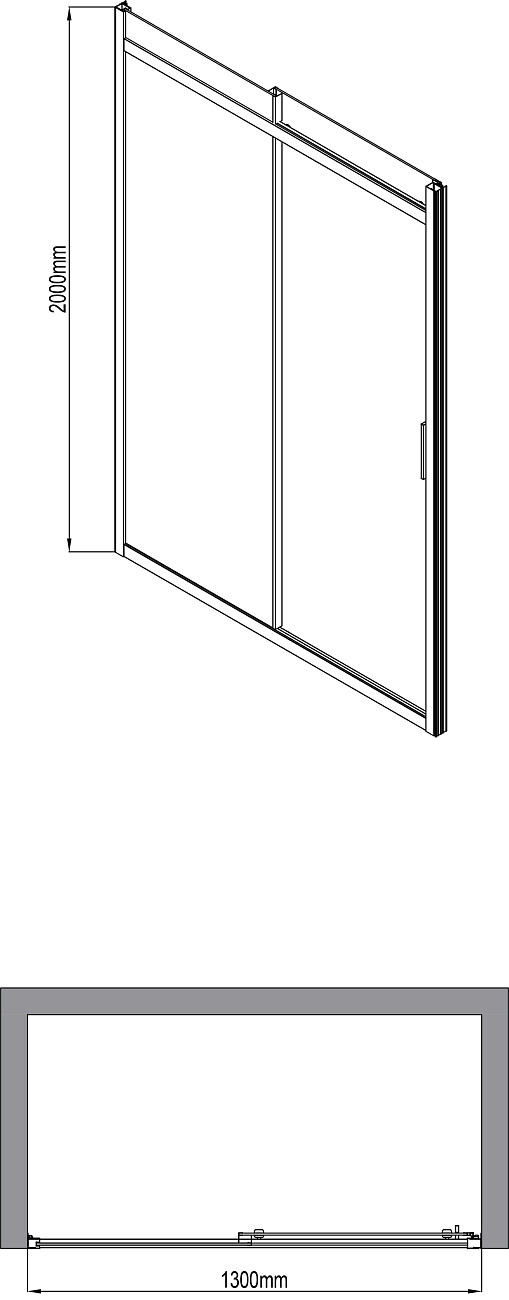 Душевая дверь в нишу раздвижная стеклянная 130 см хром Artemis Agave 110 6.915.000.0110.130.10.88 - изображение 5