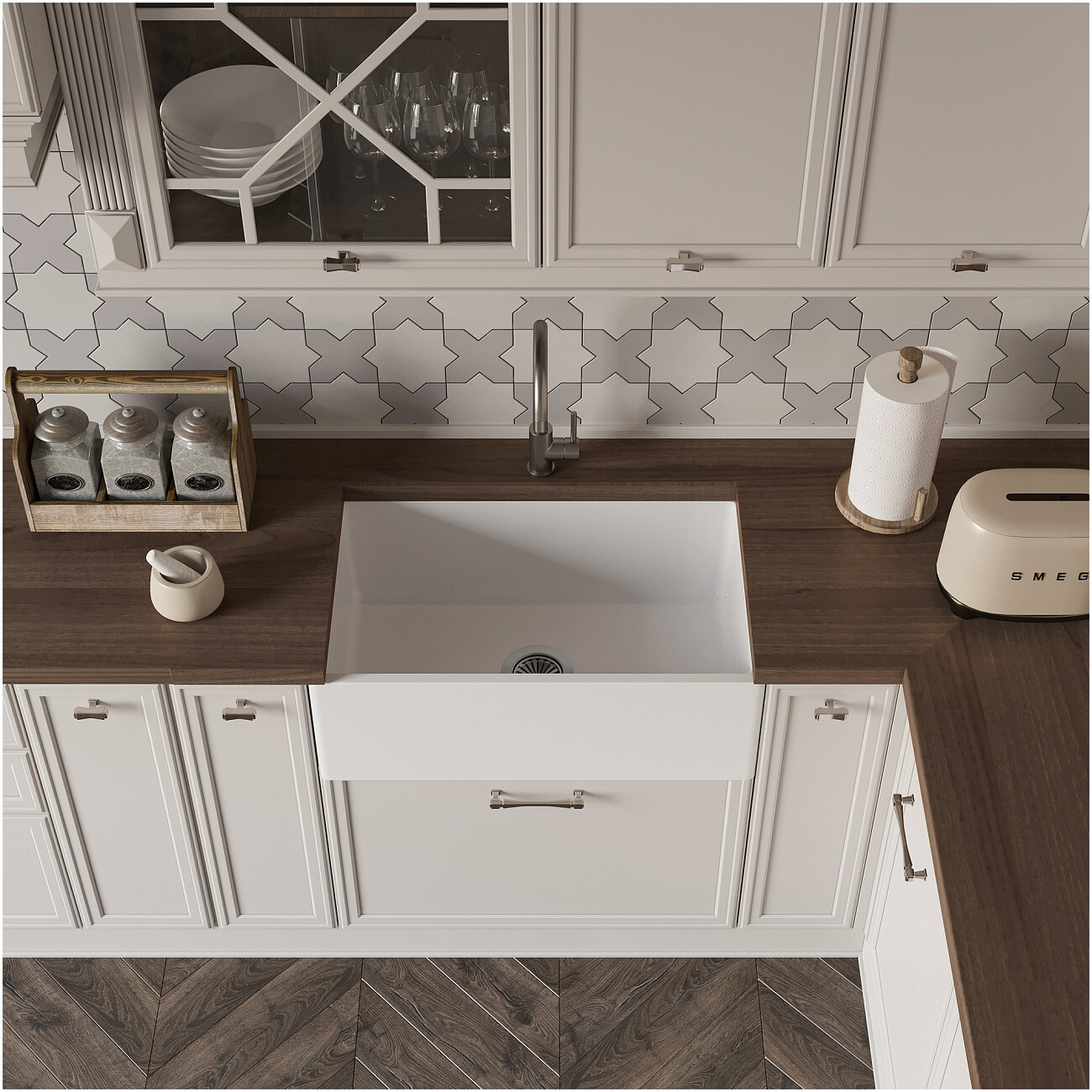 Мойка кухонная белый глянец Domaci "Сиена" 50276-101 - изображение 9