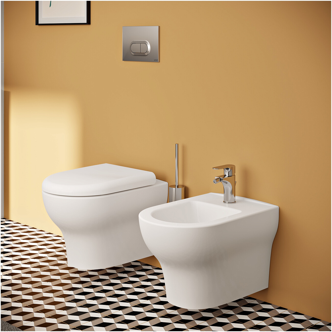 Кнопка смыва пластиковая глянцевый хром Vitra Loop O 740-0780 - изображение 2