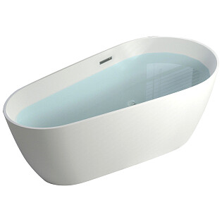 Ванна акриловая отдельностоящая белая Cerutti SPA Mimi 170 CT9671