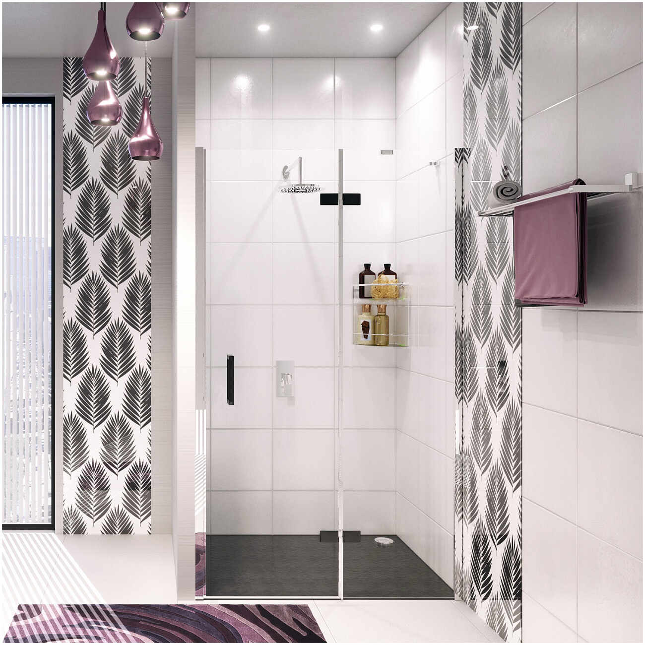 Душевая дверь распашная 120х200 см прозрачная, черная, хром Wasserkraft Aller 10H05RBLACK MATT - изображение 2