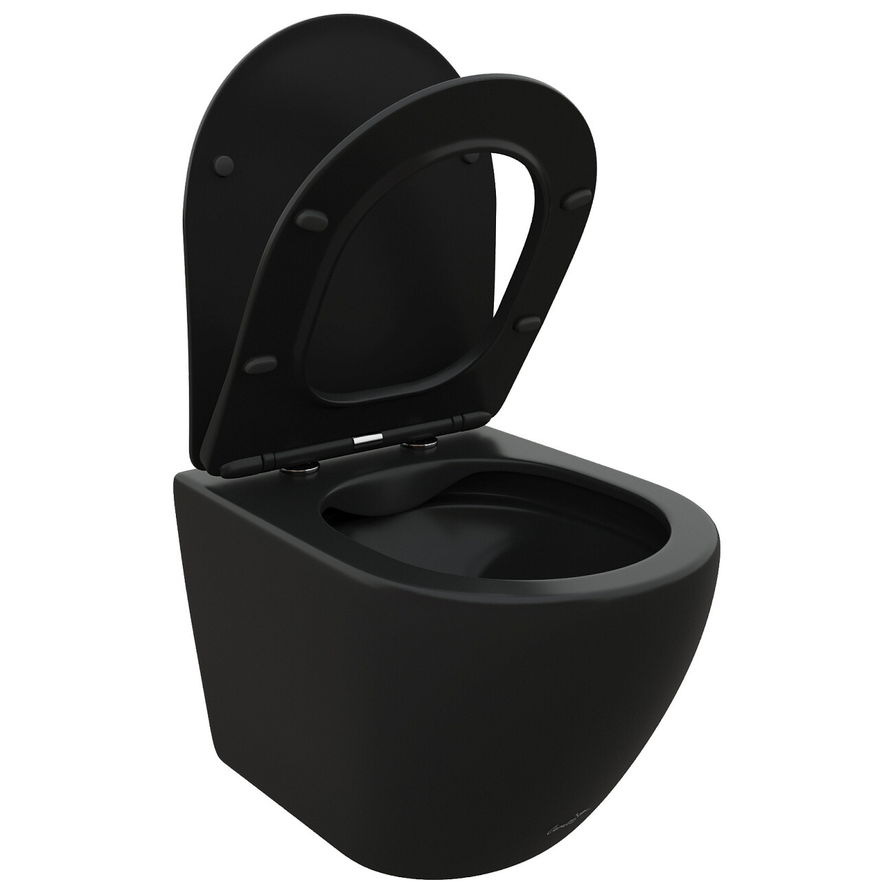 Унитаз подвесной безободковый черный матовый Cerutti SPA Ticino Aria MB CT8918 - изображение 9