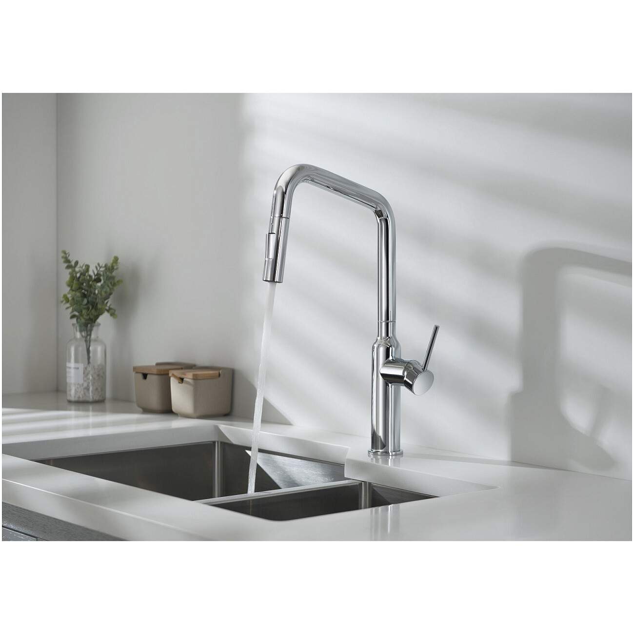 Смеситель для кухни с выдвижной лейкой хром Timo Saona 2386-00FL - изображение 4