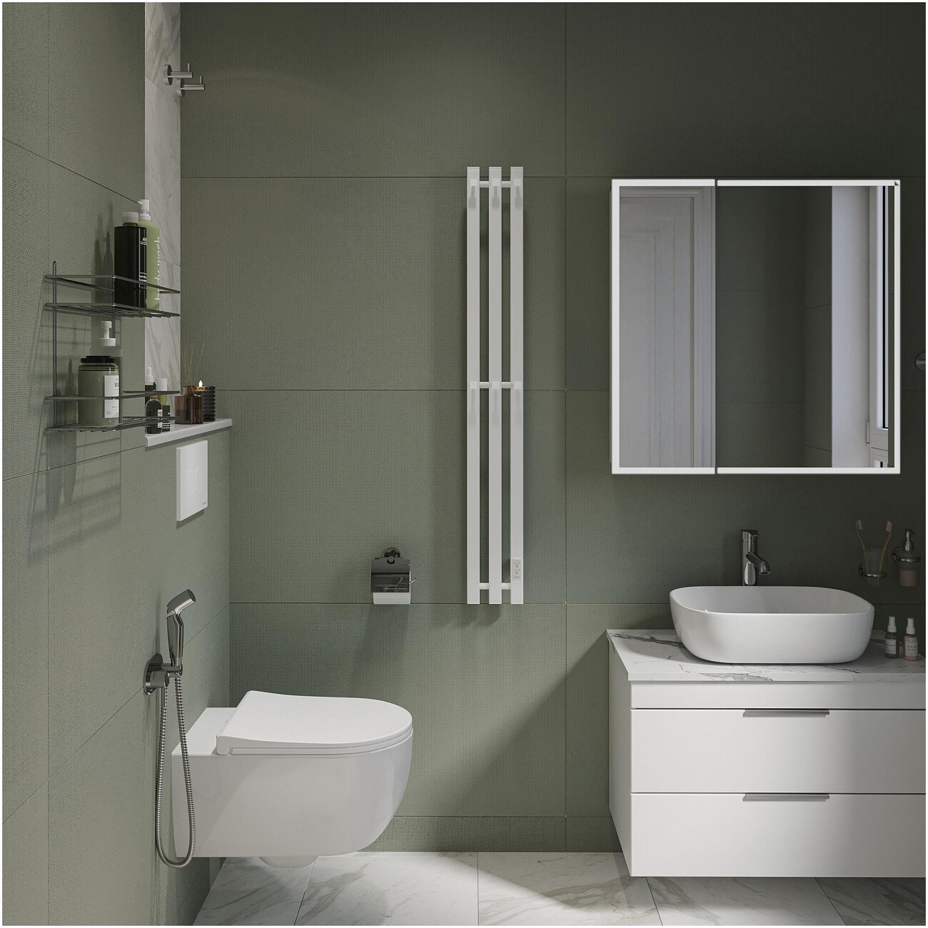 Полотенцесушитель электрический 120х15 см белый Ewrika "Пенелопа" P3 4657812417746 - изображение 5