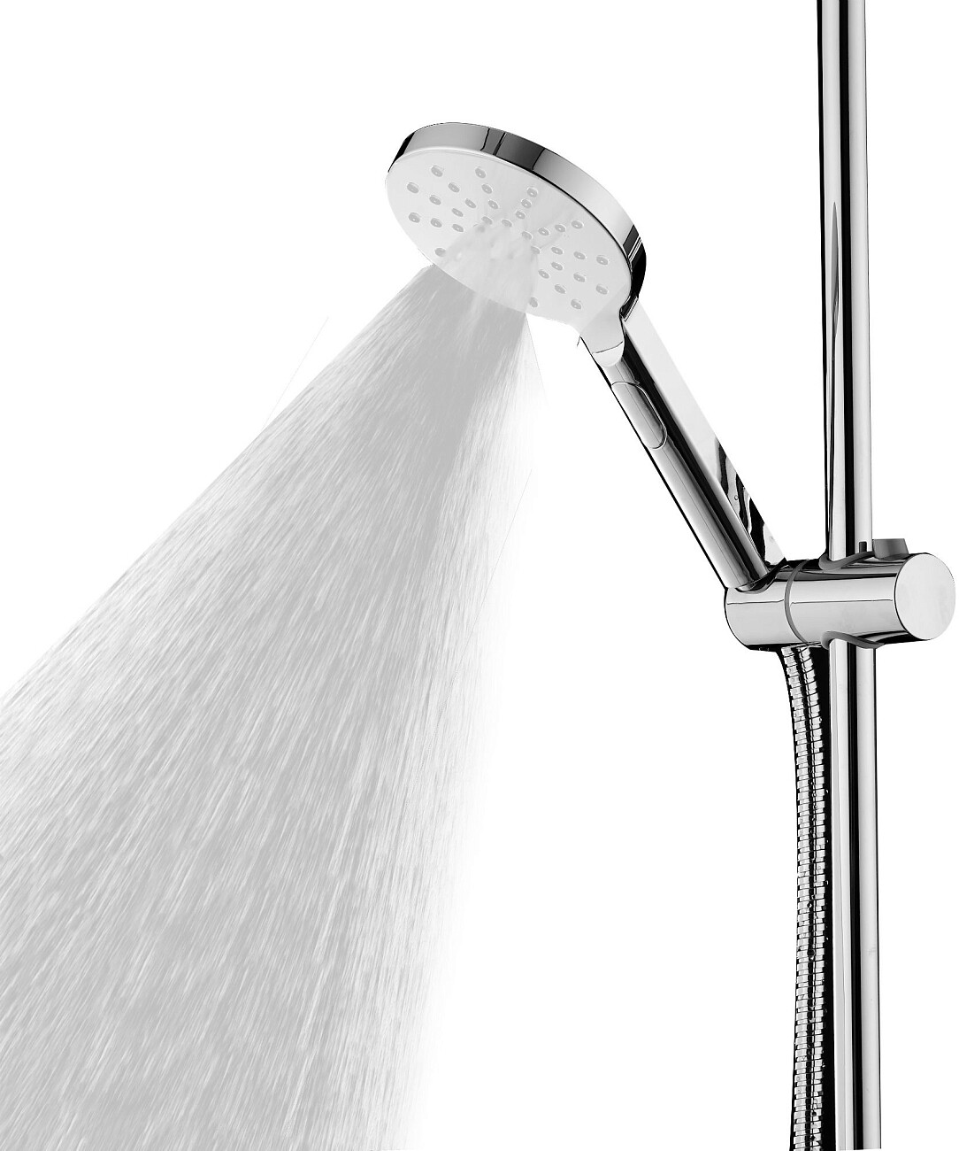 Душевая стойка с верхним душем и мыльницей хром Stworki "Хальмстад" XAL-04cr - изображение 7
