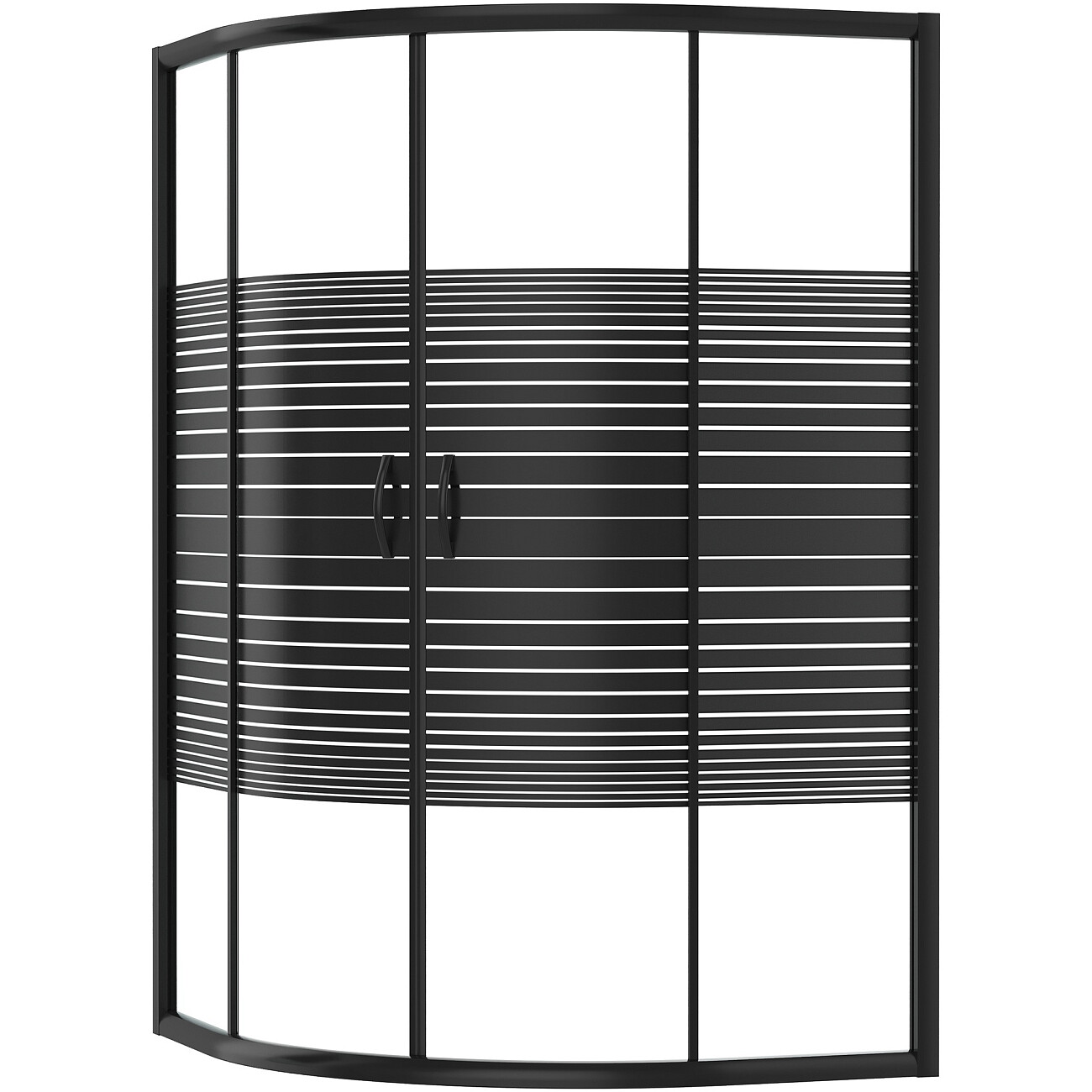 Душевой уголок четверть круга 110х110 см черный Diwo "Брянск" DS-BR-110х110-BL - изображение 6