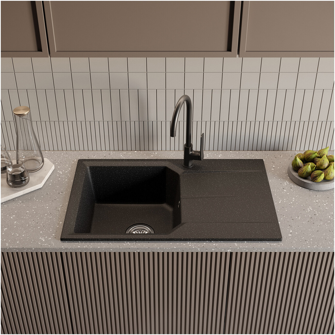 Мойка кухонная черная Domaci "Парма" 78-49-420 - изображение 3