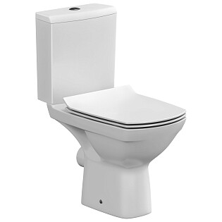 Унитаз напольный безободковый белый Cersanit Carina Clean On slim