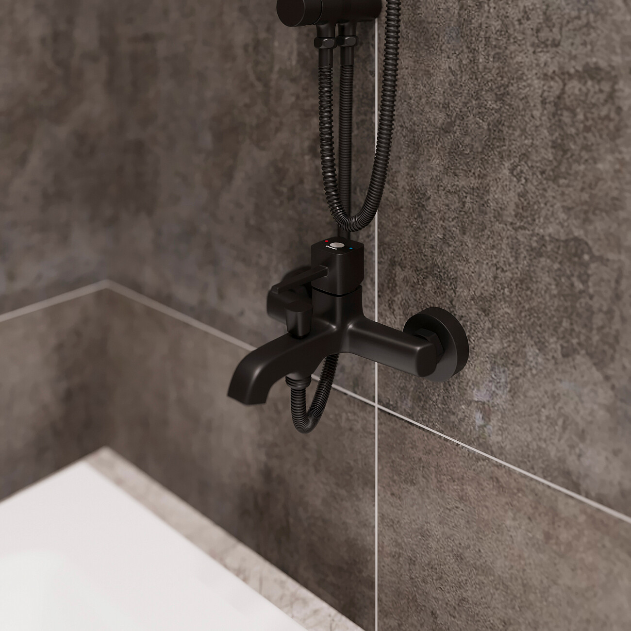 Смеситель для ванны черный Stworki "Эстерсунд" ES-03b - изображение 4