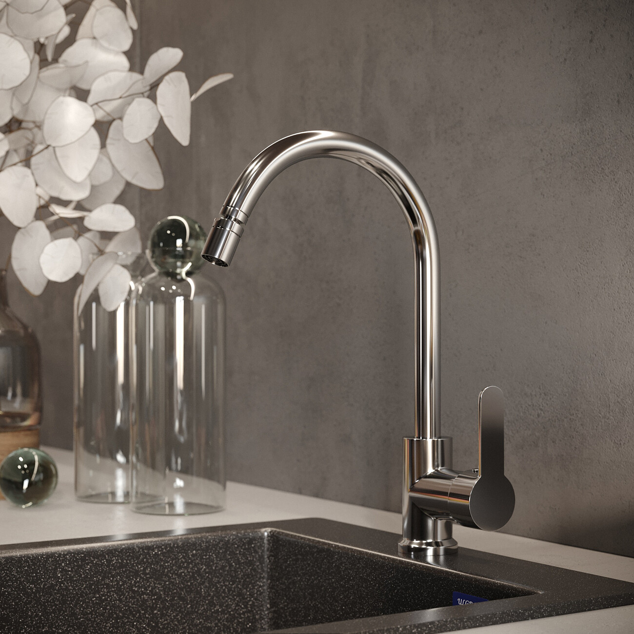 Смеситель для кухни хром Mega City MG-ZRV102 - изображение 6