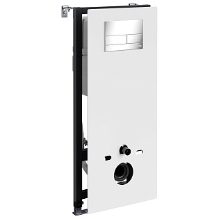 Инсталляция для подвесного унитаза с кнопкой смыва белая Abens 20TLT.010.ME.WH.CH04