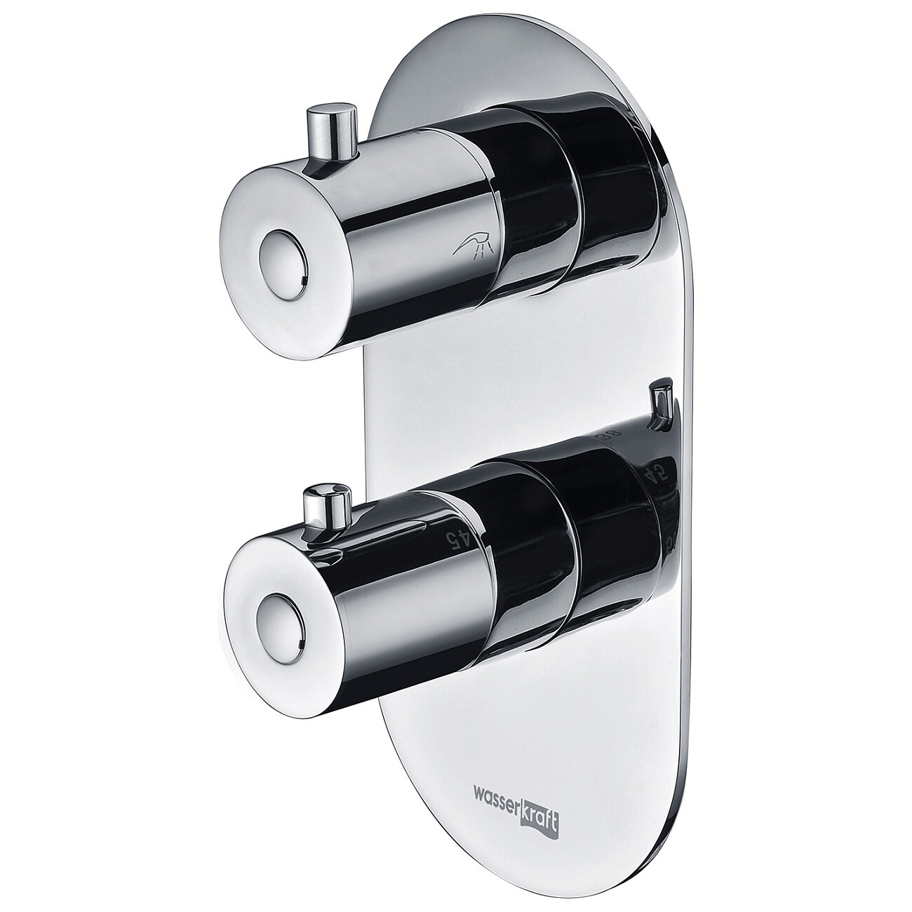 Смеситель для ванны и душа термостатический встраиваемый хром Wasserkraft 4833 Thermo - изображение 2