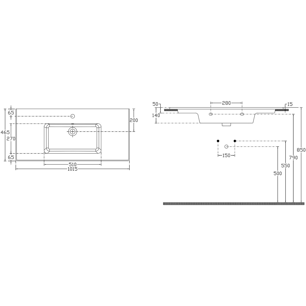Раковина мебельная фаянсовая 100 см белая Stworki "Вестервик" - изображение 2