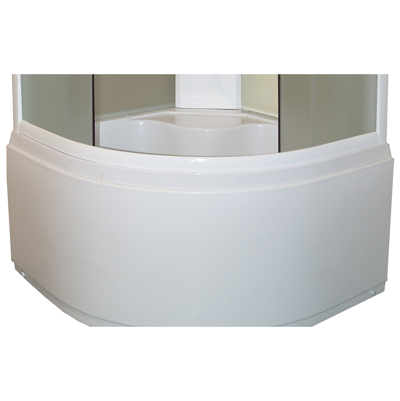 Душевая кабина четверть круга без крыши с высоким поддоном 85х85 см белая Parly TMF901 - изображение 5