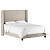 Кровать двуспальная 180х200 бежевая Kelly Wingback Gray Velvet