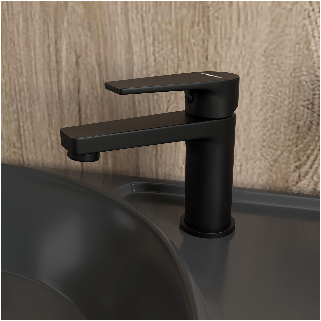 Смеситель для раковины однорычажный черный Stworki "Берген" S21010BK - изображение 5