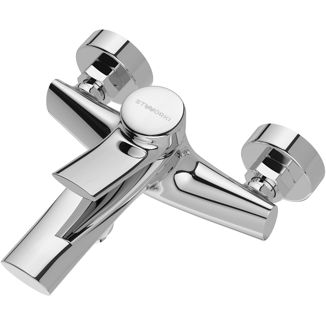 Смеситель для ванны с душем настенный хром Stworki "Ларвик" S24100CR - изображение 8