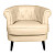 Кресло мягкое кремовое William Thackeray