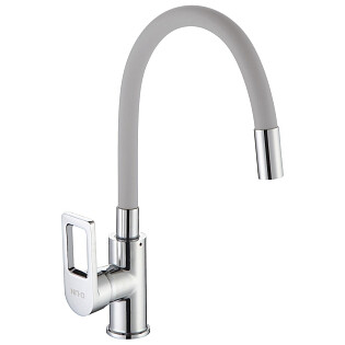 Смеситель для кухни однорычажный серый, хром D-Lin D155308-2