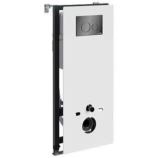 Инсталляция для подвесного унитаза с кнопкой смыва белая Abens 20TLT.010.ME.WH.PB02