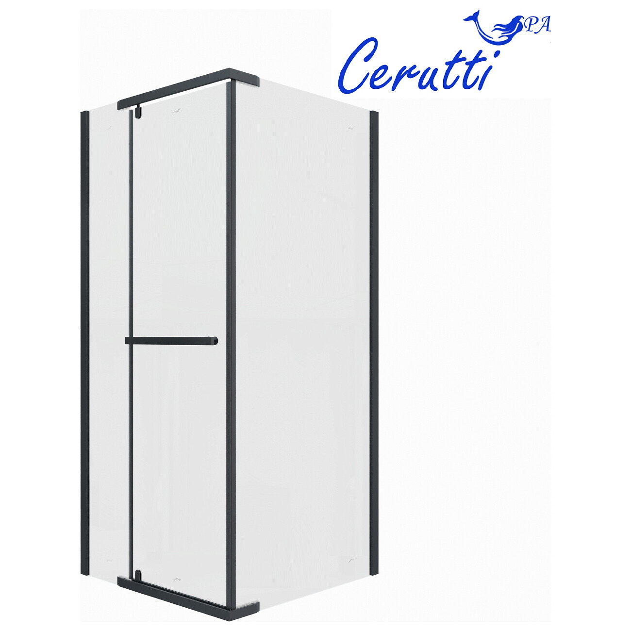 Душевой уголок квадратный 90x90 см черный Cerutti SPA Mimi ZQ91B - изображение 2