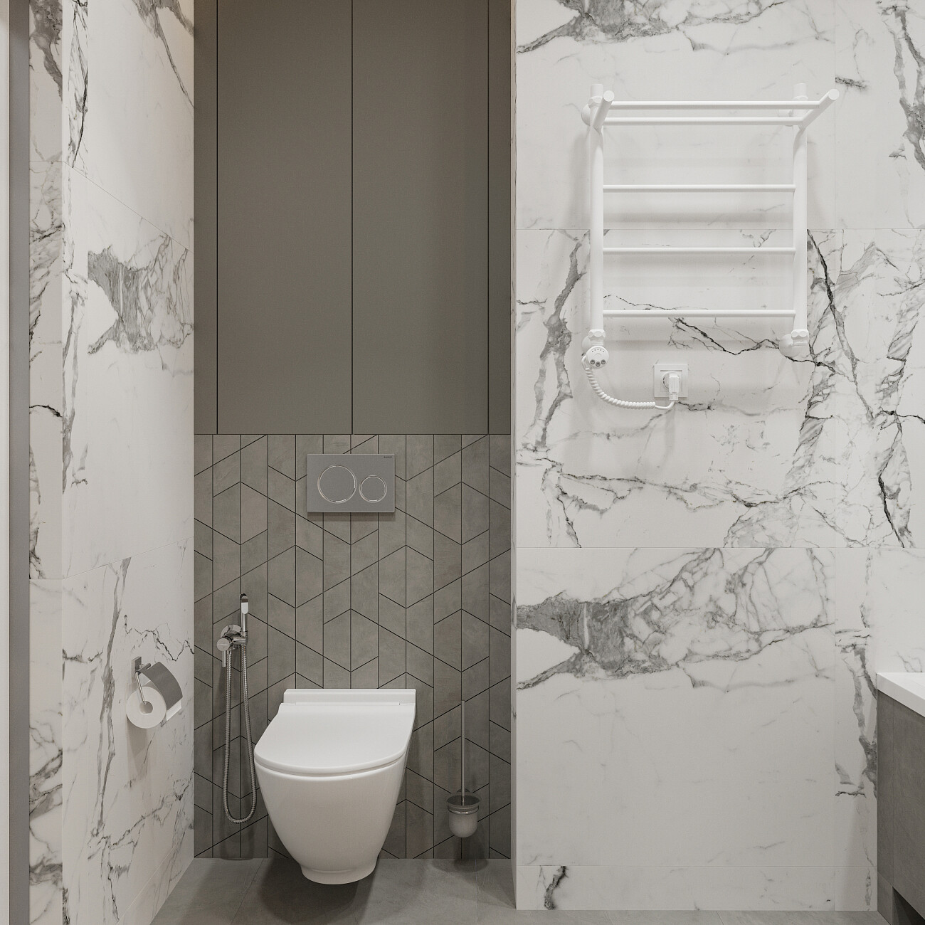 Полотенцесушитель электрический 60х50 см с полкой белый Ewrika "Сафо" FP L - изображение 4