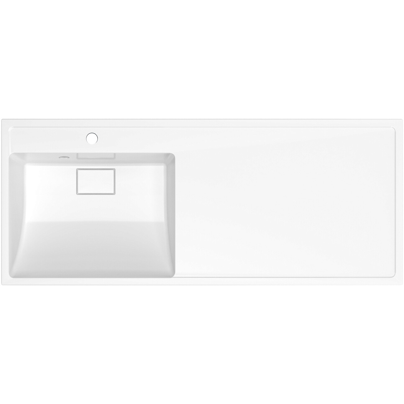 Раковина на стиральную машину со столешницей справа 50х110 см белая Stworki "Флом" SFnS1100L - изображение 6