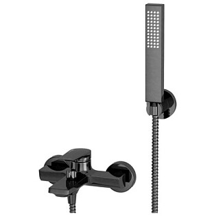 Душевой комплект с лейкой и коротким изливом оружейная сталь Wasserkraft Wiese 8401