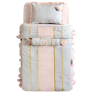 Покрывало детское с подушкой 120х200 см голубое Paradise