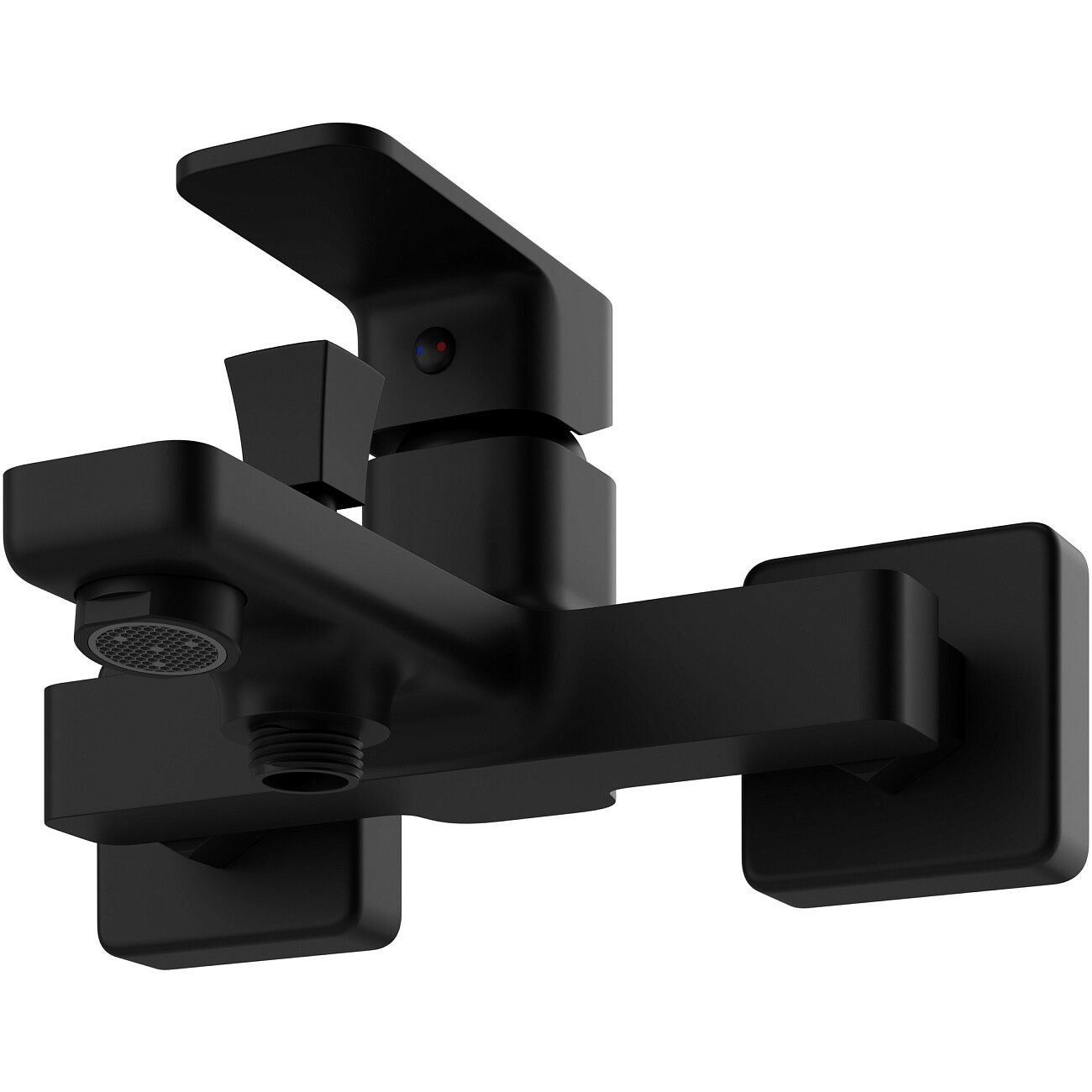 Смеситель для ванны с душем настенный черный Stworki "Мосс" S43100BK - изображение 8