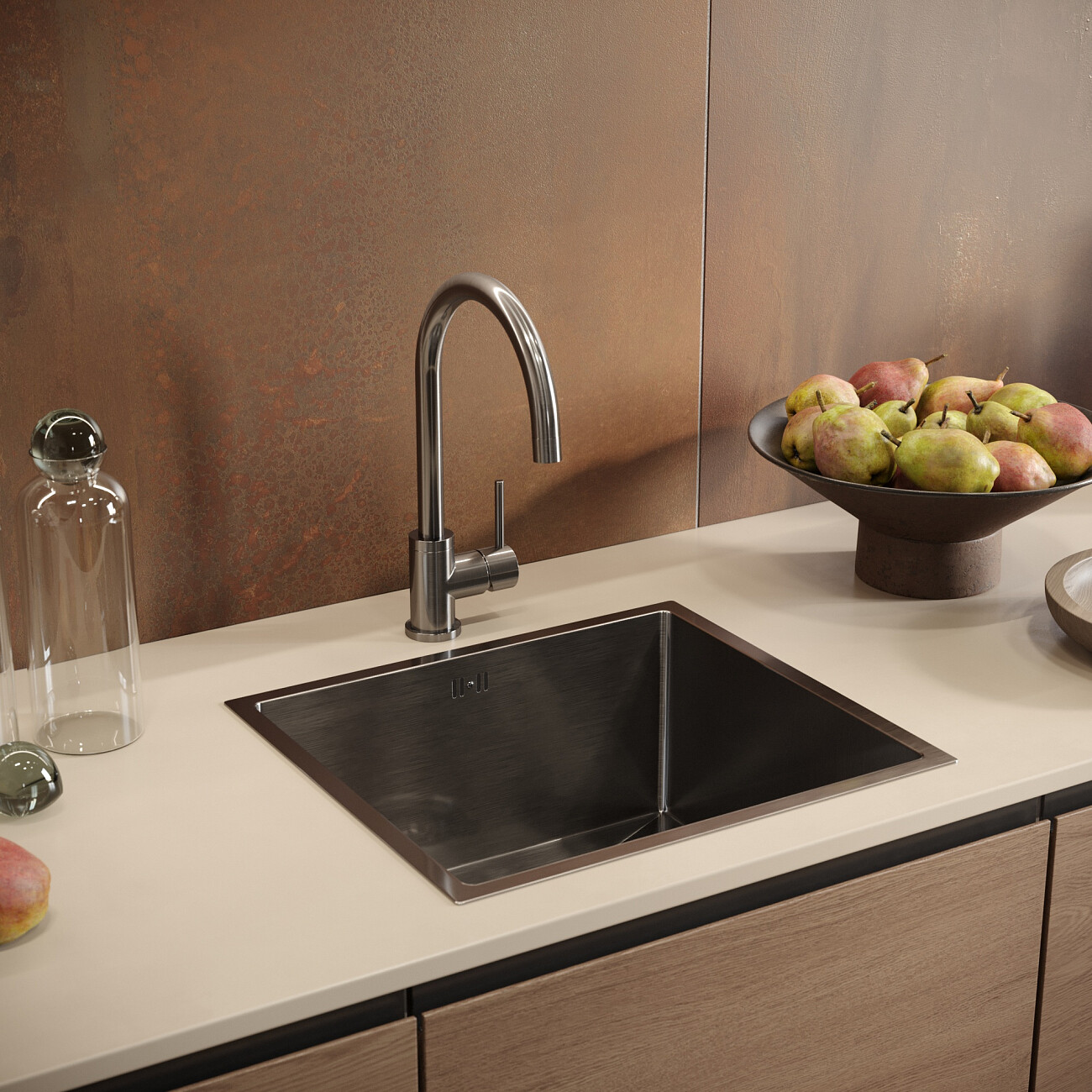 Смеситель для кухни однорычажный черный Domaci "Равенна" DCB 3004 - изображение 4