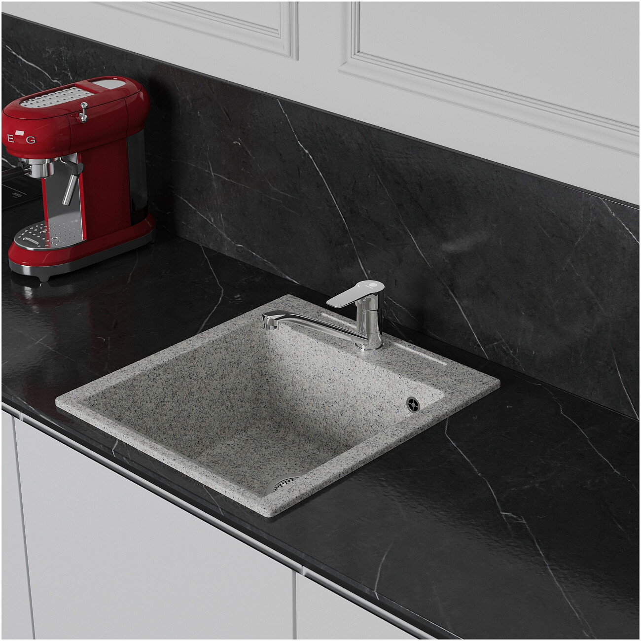 Мойка кухонная светло-серая Domaci "Савона" PA 460 - изображение 3