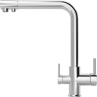 Смеситель для кухни хром Mega Life MG-TK05 с фильтром для воды &quot;Аквафор DWM-101S Морион&quot;