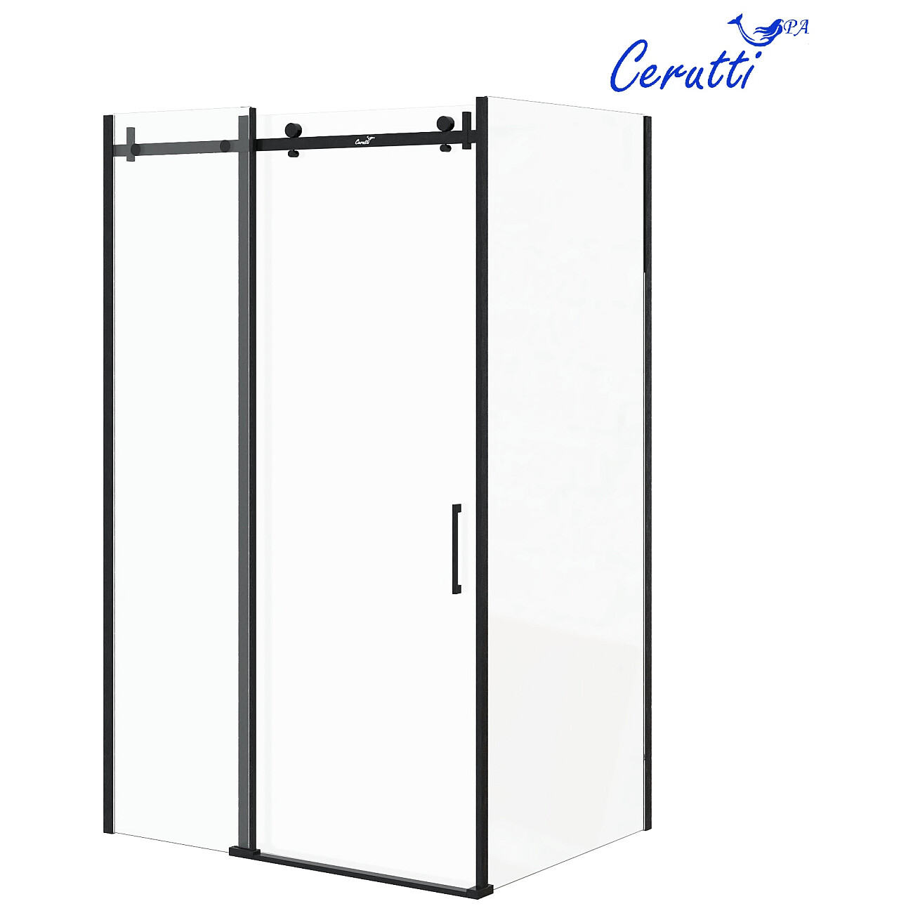 Душевой уголок прямоугольный 90x120 см черный Cerutti SPA Ceza's 120B - изображение 2