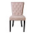 Стул обеденный со стяжкой бледно-розовый микровелюр Grace