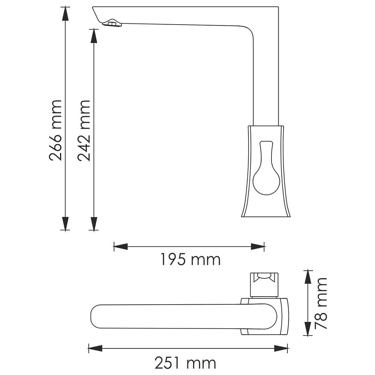 Смеситель для кухни из латуни хром Wasserkraft 4807 - изображение 11