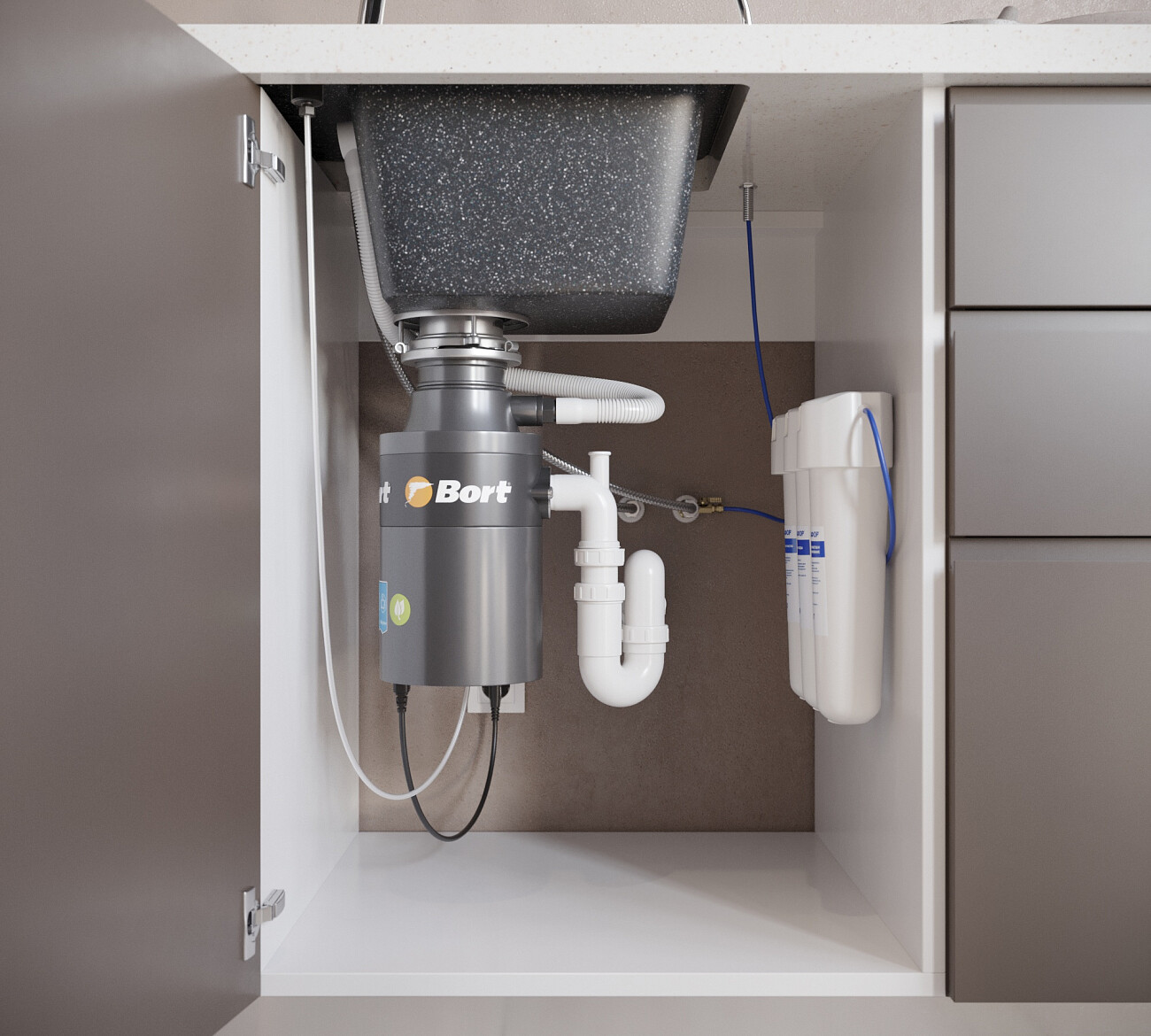 Мойка кухонная черная Domaci "Бьелла" DMC-20-308 - изображение 10