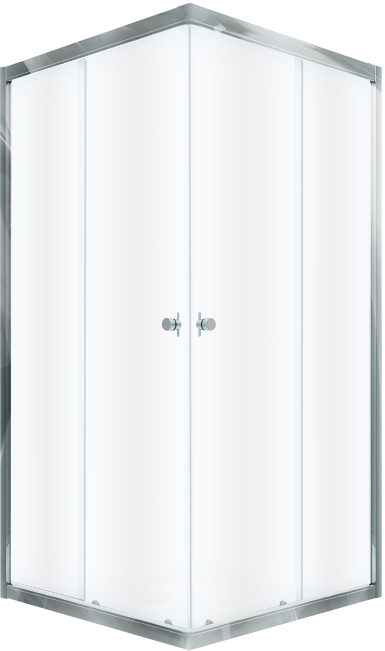 Душевой уголок 89х89 см с поддоном хром, прозрачный, белый Diwo "Анапа" - изображение 7